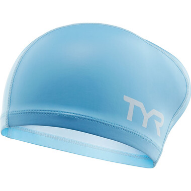 Gorro de natación TYR SILICONE COMFORT LONG HAIR Azul claro 0